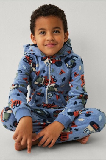 Ellos Collection One piece i fleece Blå