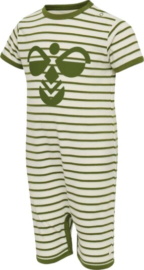 Grønn Stripete Hummel Alan Ls Bodysuit Heldress (86 / 1,5 år)