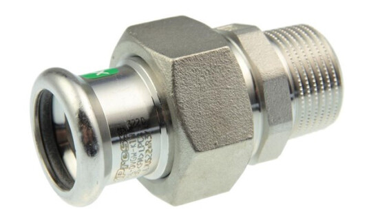 Vsh Fabrieken Vsh straight union male thread/press 54 mm x 2 stainless Vsh Fabrieken Vsh straight union male thread/press 54 mm x 2 stainless