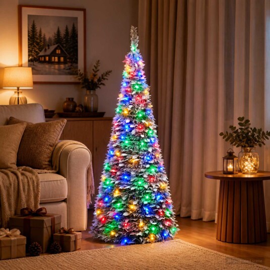 vidaXL Pop-up LED-juletre 150 cm 100 LED-lys PVC Grønn og hvit