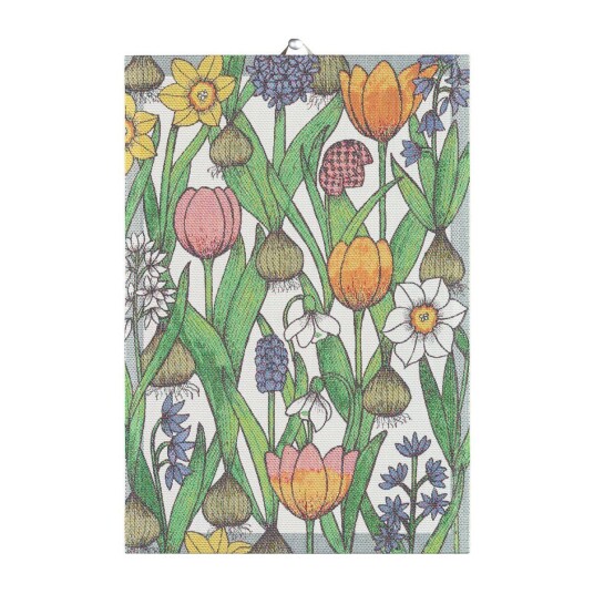 Ekelund Linneväveri Blomsterløk kjøkkenhåndkle 35 x 50 cm