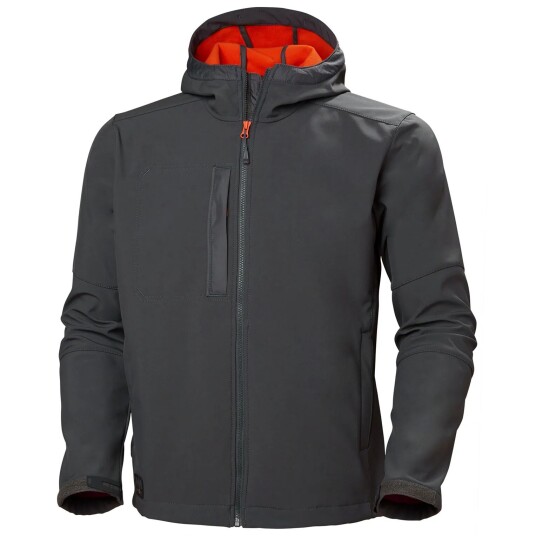 HH Workwear Workwear Helly Hansen Kensington Softshelljakke Med Hette Grå XXXL HH Workwear Workwear Helly Hansen Kensington Softshelljakke Med Hette Grå XXXL