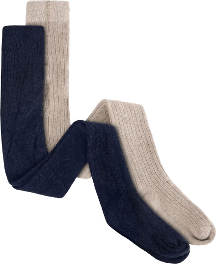 Huttelihut Wool Rib Stockings 2 Pack   Navy   80\86