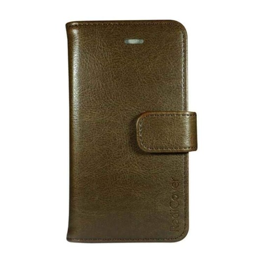 RADICOVER Strålebeskyttelse Mobilveske PU iPhone 6/7/8/SE Flipcover Brun