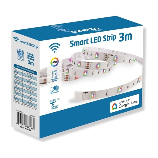 Conecto COLSRGBSL3 Music Sync RGB LED-lysstripe 3m