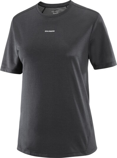 Salomon Women"s Shkout Core Short Sleeve Tee Deep Black Deep Black/ S Salomon Women"s Shkout Core Short Sleeve Tee Deep Black Deep Black/ S