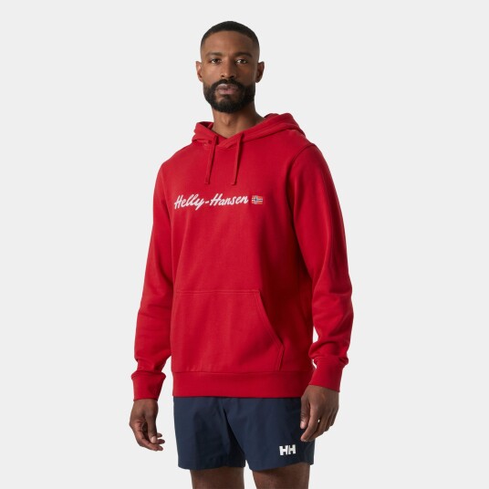 Helly Hansen Core Graphic Hoodie Herre Rød S