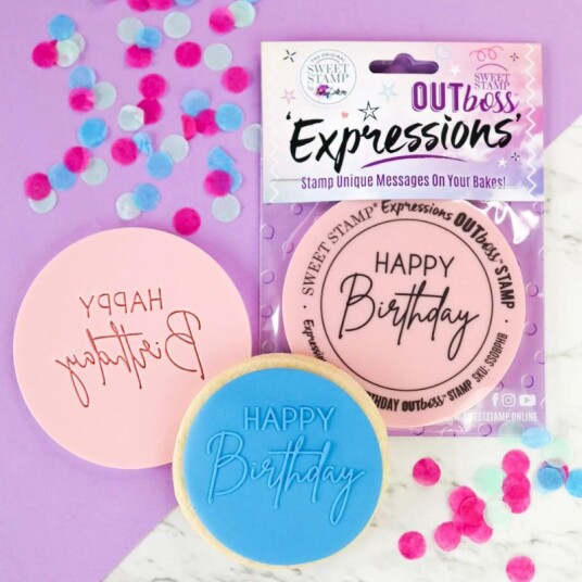 Sweet Stamp Outboss Embosser Happy Birthday 