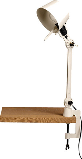 Tonone Bolt Bordlampe Kort En Arm Med Klemme Lightning Hvit