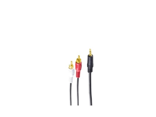 Shiverpeaks Bs30832-G 3.5Mm Hankjønn 2 X Rca Hankjønn 1,5 M Sort