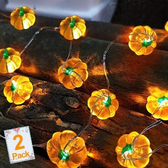 Halloween LED-Gresskarlysslynger 6 m 2 stk ZQKLA