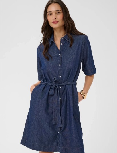 Kaffe Kajade Denim Dress   Navy   36
