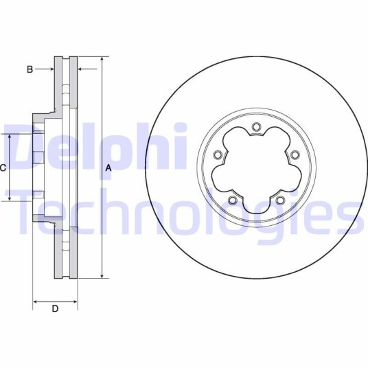 Bremseskive DELPHI BG9142C Bremseskive DELPHI BG9142C