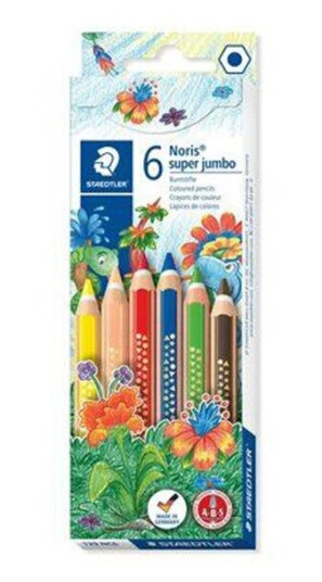 Staedtler Noris® super jumbo 129 6 coloured pencils assorted colours