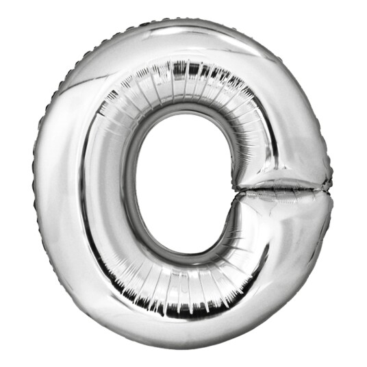 Amscan International Bokstavballong Sølv Metallic - Bokstaven O
