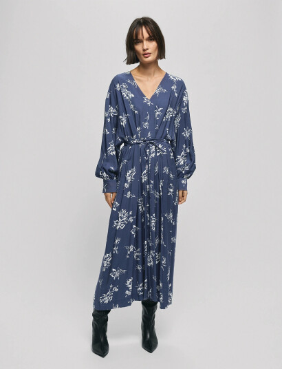 MSCH Copenhagen Mschandena Amabella Dress Aop Blue M/L