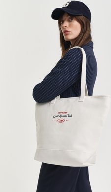 GANT Cotton Canvas Tote Bag Cream ONE SIZE GANT Cotton Canvas Tote Bag Cream ONE SIZE