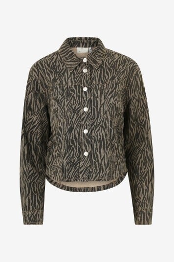 KAFFE - Denimskjorte kaLeondra Denim Shirt - Beige