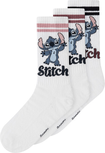 Name It Nkfadis Stitch Tennis 3P Sock Wdi White 34 36