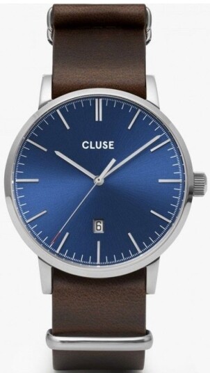 Cluse Dameklokke CW0101501008 Aravis Blå/Lær Ø40 mm Cluse Dameklokke CW0101501008 Aravis Blå/Lær Ø40 mm