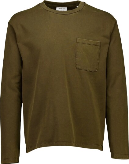 Lindbergh O Neck Tee Oversized Cropped L/S Brown S