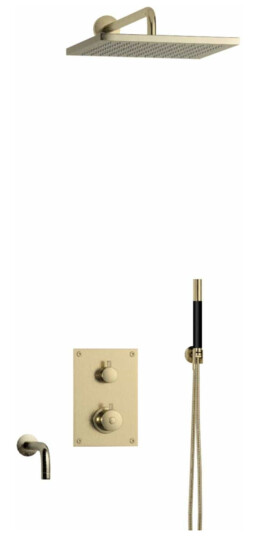 Tapwell Box7368 ED2 Takdusj Innbygging Honey Gold / 300x300mm