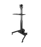 StarTech.com Mobile Workstation Cart with Monitor Mount, CPU/PC Holder, Keyboard Tray, Ergonomic Height Adjustable Desktop Computer Cart, Rolling Mobile Standing Workstation on Wheels - Portable Stand-Up Cart - Vogn - for LCD-skjerm / PC-utstyr - stål - s