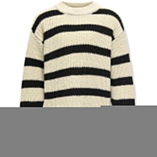 kids ONLY Eggnog Black Kogjusty L/S Stripe Pullover Knt Noos 122-128