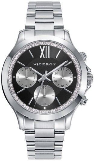 Viceroy Dameklokke 42434 53 Classic Sort/Stål Ø38 mm