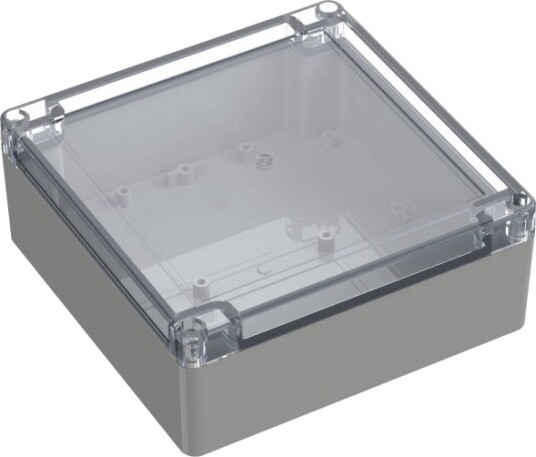 Tru Components TC 10860864 149,9 × 149,9 × 60 mm Polykarbonat Lysegrå