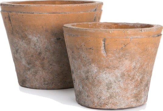 Enjoy Design Potte s/2 terracotta konet H:12,5 og 10cm