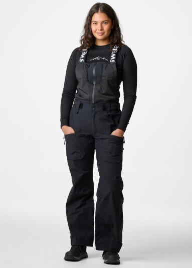 Swedemount Lofoten 3l Shell Bib Pants W Black 44 Overdragsbukser