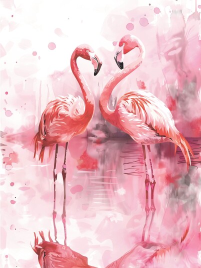 Namly Design Plakat Rosa Flamingoer POSTERW5QLVG