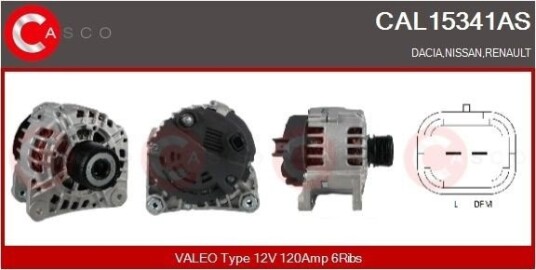 CASCO CAL15341AS Dynamo CASCO CAL15341AS Dynamo