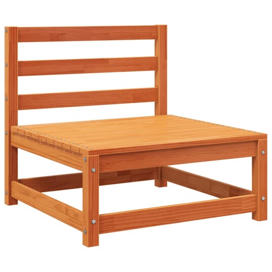 Hagesofa uten armlener med fotskammel voksbrun heltre furu 837960