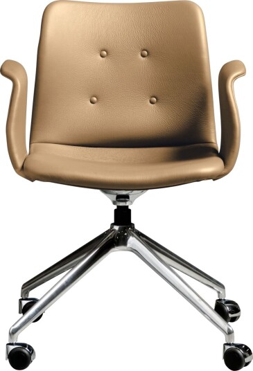 Sibast Furniture Bent Hansen Primum 4 stjerners Spisestol med Hjul Polert stål/Zenso 3 261 Sibast Furniture Bent Hansen Primum 4 stjerners Spisestol med Hjul Polert stål/Zenso 3 261