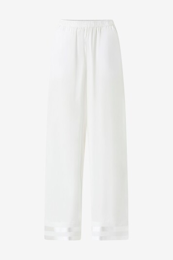 Gina Tricot Pysjbukser Satin Striped Trousers Hvit