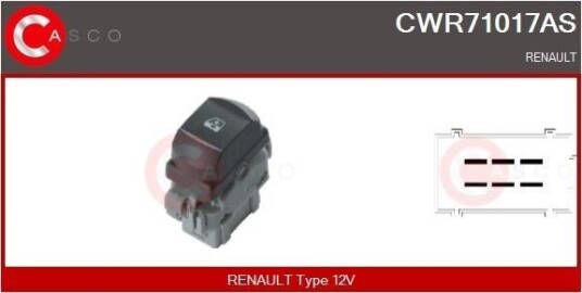 Bryter, vindusheis CASCO CWR71017AS
