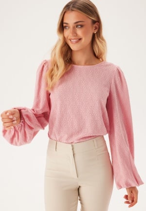 BUBBLEROOM Puff Sleeve Top Light pink L