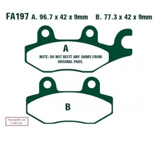 Bremseklosser EBC Brakes FA197HH