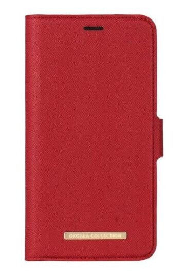 Carl Flip-cover Lommebokveske Saffiano Rød for iPhone XR
