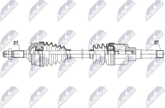 NTY NPW CT 170 Drivaksel