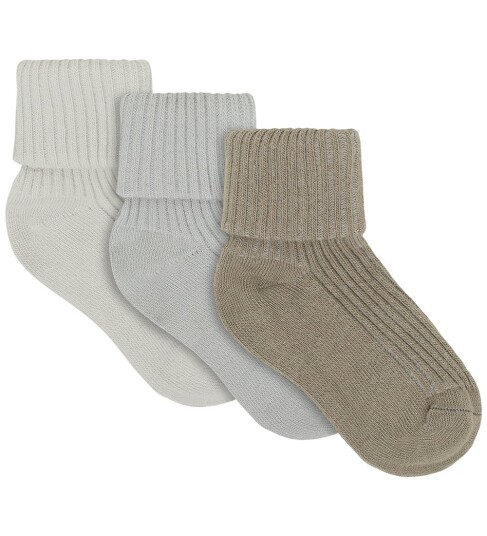 Minymo Sokker 3 pack William Grå 15/18 Sokker Beige Blå Grønn