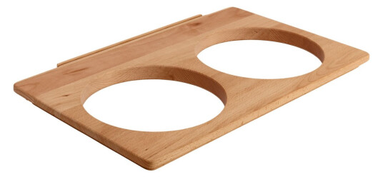 VEGA Overdel for skåler til buffetsystem for 2 skåler Ø 23 cm; Størrelse GN 1/1, 53x34x2.5 cm (LxBxH); Bøk; Rektangulær