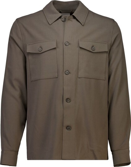 Lindbergh Relaxed Formal Overshirt   Khaki green   XL