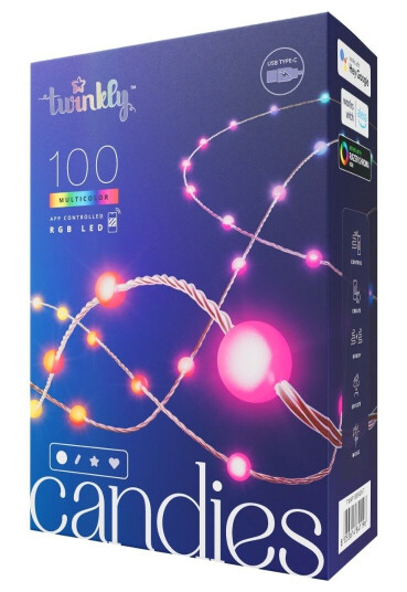 TWINKLY CANDIES PEARL RGB LYSSLYNGE 100 LED TWINKLY CANDIES PEARL RGB LYSSLYNGE 100 LED