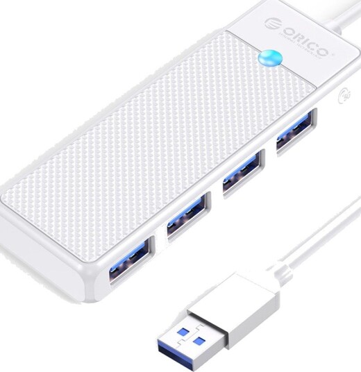 Orico PAPW4A-U3 USB-hub med 4x USB-A 3.0 1,8m Hvit