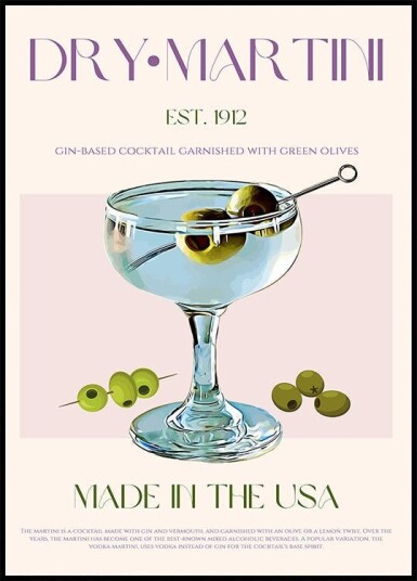 Classic Martini Charm Plakat Plakat / 30x40cm