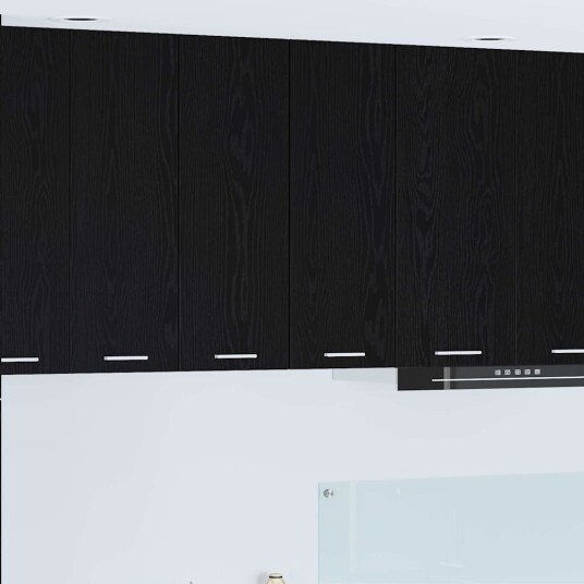  Hengende skap Riga 2 pcs Svart eik og hvit 30 x 31 x 80 cm