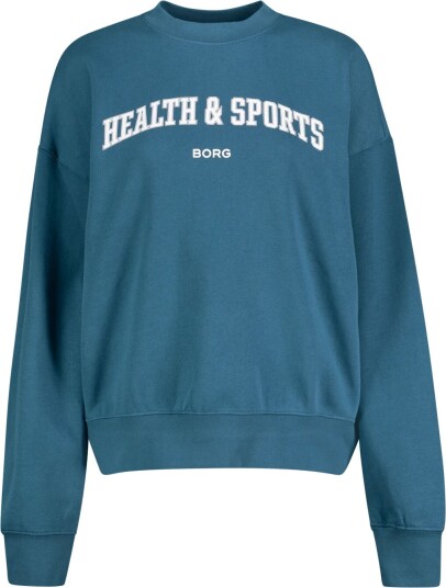 Björn Borg Studio Oversized Crew, collegegenser dame Mallard Blue